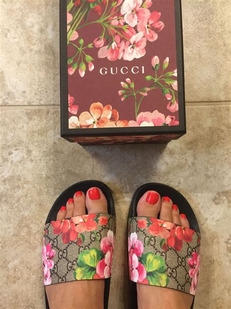 floral gucci women slides|Gucci floral slides size 8.